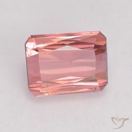 1.45ct Naturel Rose moyen-léger Tourmaline, Taille émeraude, VS