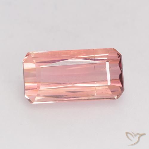 1.24ct Naturel Rose moyen-léger Tourmaline, Taille émeraude, VS