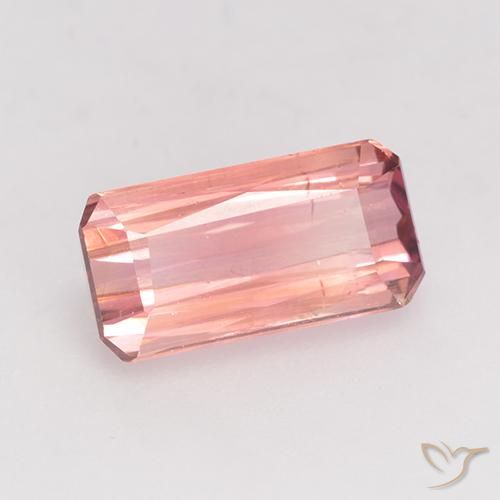 Tourmaline Rose moyen-léger naturelle Octogone / coupe Émeraude, 1.24 ct, VS