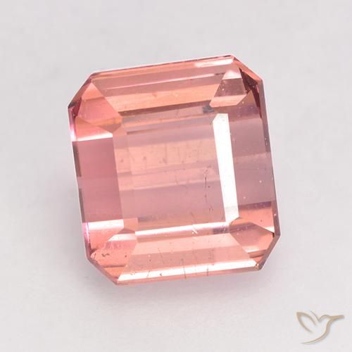 1.93ct Naturel Rose moyen Tourmaline, Taille émeraude, VS