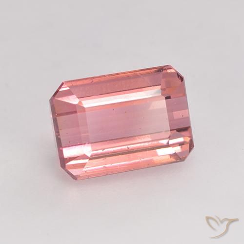 Tourmaline Rose clair naturelle Octogone / coupe Émeraude, 1.86 ct, VS