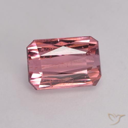 1.60ct Naturel Rose moyen Tourmaline, Taille émeraude, VS-SI