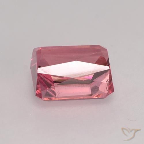 Tourmaline Rose intense naturelle Octogone / coupe Émeraude, 1.27 ct, VS