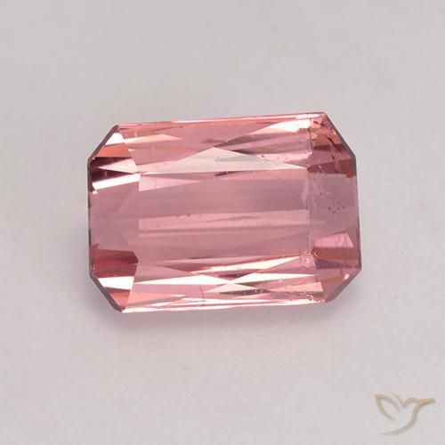 1.76ct Naturel Rose moyen Tourmaline, Taille émeraude, VS