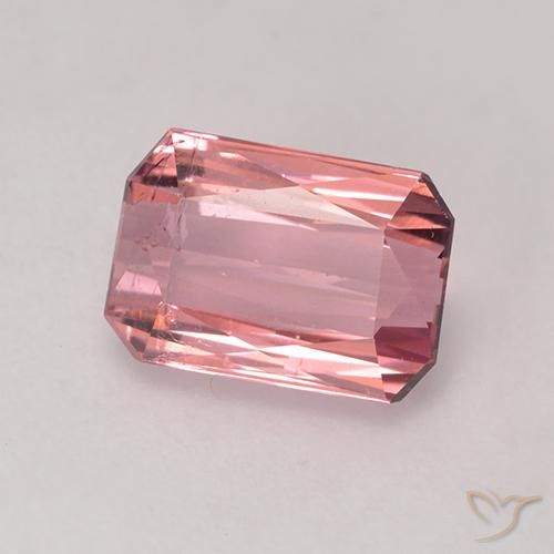 Tourmaline Rose moyen naturelle Octogone / coupe Émeraude, 1.76 ct, VS