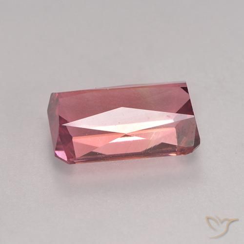 Tourmaline Rose foncé naturelle Octogone / coupe Émeraude, 1.64 ct, VVS-VS