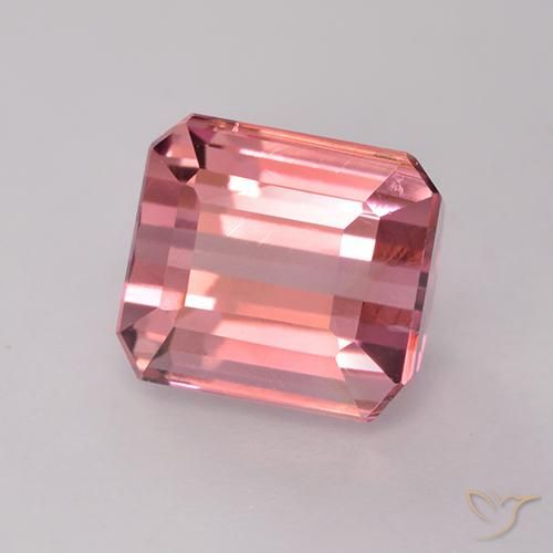 Tourmaline Rose moyen naturelle Octogone / coupe Émeraude, 1.89 ct, VVS-VS