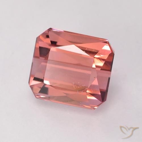 1.58ct Naturel Rose foncé Tourmaline, Taille émeraude, VS