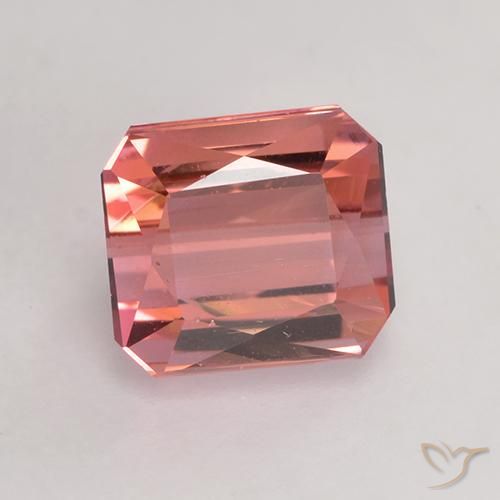 Tourmaline Rose foncé naturelle Octogone / coupe Émeraude, 1.58 ct, VS
