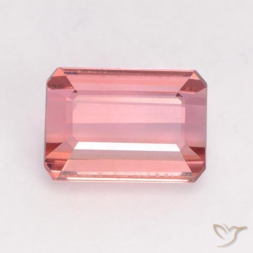 1.40ct Naturel Rose clair Tourmaline, Taille émeraude, VVS-VS