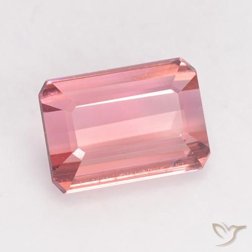 Tourmaline Rose clair naturelle Octogone / coupe Émeraude, 1.40 ct, VVS-VS