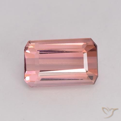 1.83ct Naturel Orange rose Tourmaline, Taille émeraude, VVS-VS