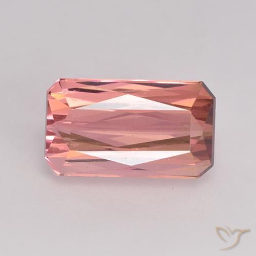 1.73ct Naturel Rose moyen Tourmaline, Taille émeraude, VVS-VS