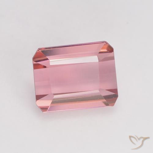 1.54ct Naturel Rose clair Tourmaline, Taille émeraude, VVS-VS