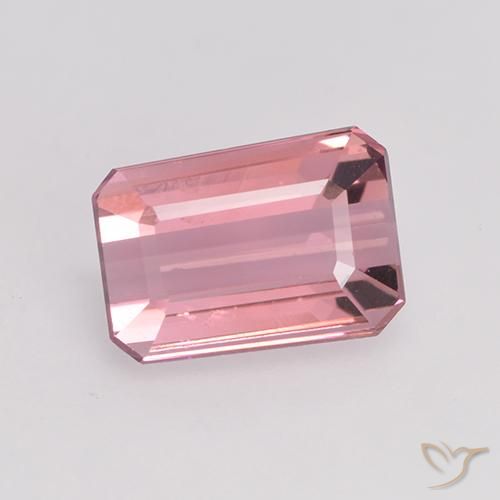 1.41ct Naturel Orange rose Tourmaline, Taille émeraude, VVS-VS