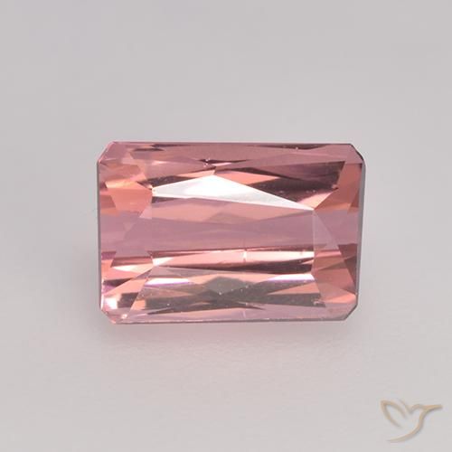 1.48ct Naturel Orange rose Tourmaline, Taille émeraude, VVS-VS
