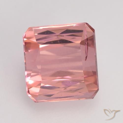 1.46ct Naturel Rose moyen Tourmaline, Taille émeraude, VS-SI