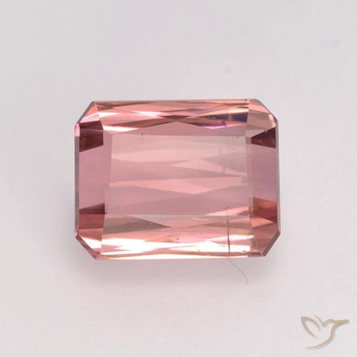 1.87ct Naturel Orange rose Tourmaline, Taille émeraude, VS-SI