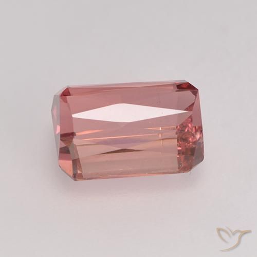 Tourmaline Orange rose naturelle Octogone / coupe Émeraude, 1.87 ct, VS-SI