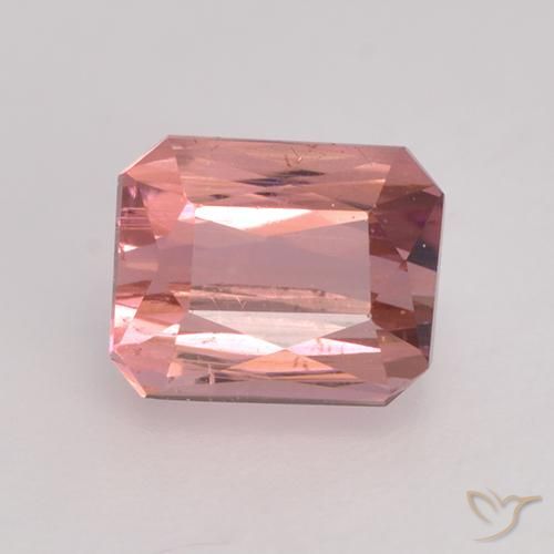 1.07ct Naturel Rose moyen Tourmaline, Taille émeraude, VS