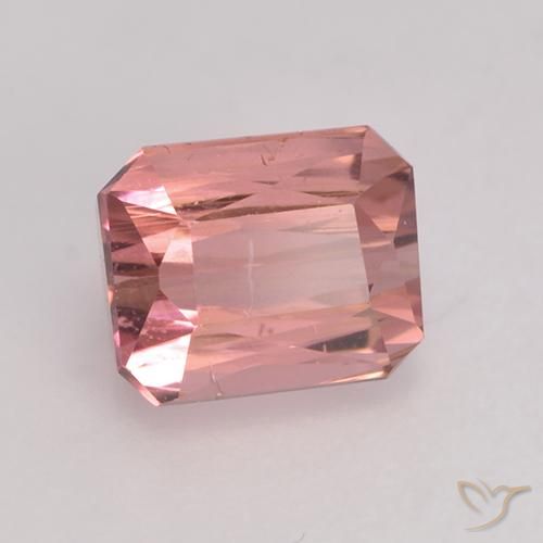 Tourmaline Rose moyen naturelle Octogone / coupe Émeraude, 1.07 ct, VS