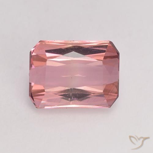 1.43ct Naturel Rose moyen Tourmaline, Taille émeraude, VVS-VS