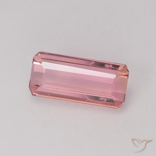 1.09ct Naturel Orange rose Tourmaline, Taille émeraude, VS