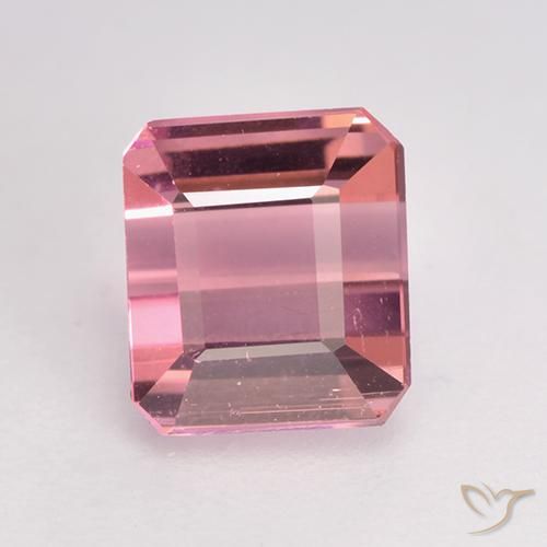 1.27ct Naturel Rose clair Tourmaline, Taille émeraude, VVS-VS