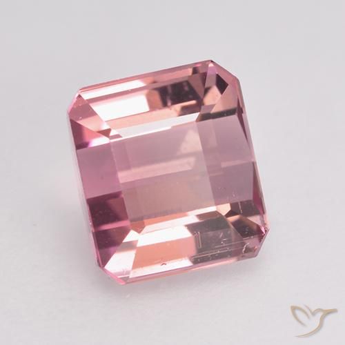 Tourmaline Rose clair naturelle Octogone / coupe Émeraude, 1.27 ct, VVS-VS
