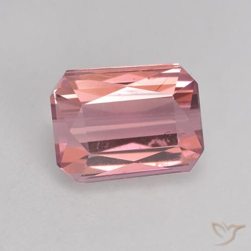 1.34ct Naturel Rose chaud et léger Tourmaline, Taille émeraude, VVS-VS