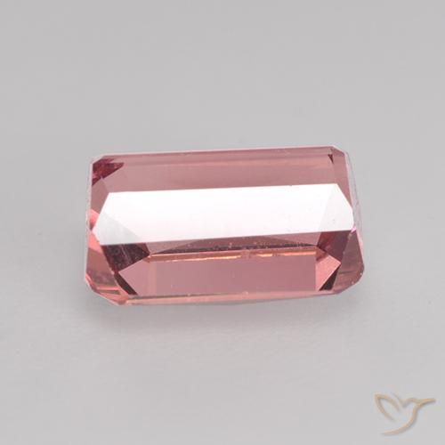 Tourmaline Rose chaud et léger naturelle Octogone / coupe Émeraude, 1.34 ct, VVS-VS