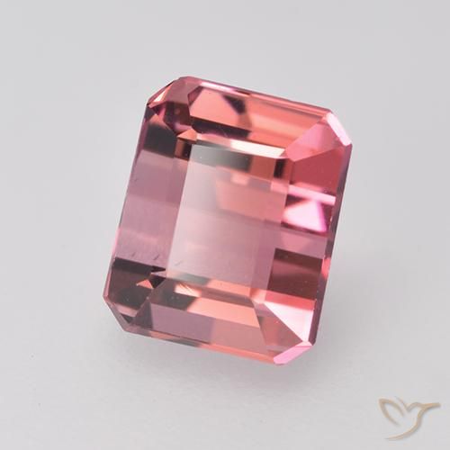 1.63ct Naturel Rose clair Tourmaline, Taille émeraude, VVS-VS