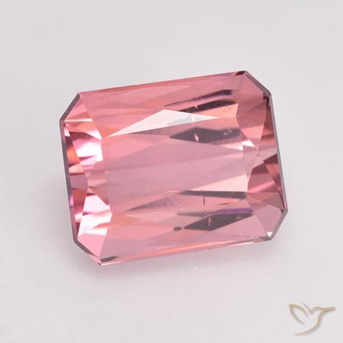Tourmaline Rose bubblegum léger naturelle Octogone / coupe Émeraude, 1.90 ct, VS