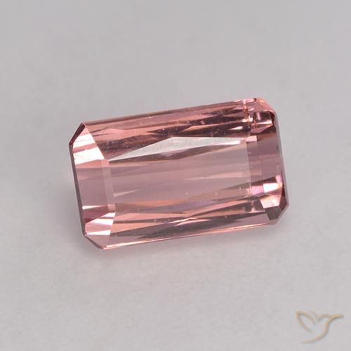 Tourmaline Rose chaud et léger naturelle Octogone / coupe Émeraude, 1.20 ct, VS