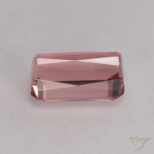 Tourmaline Rose chaud et léger naturelle Octogone / coupe Émeraude, 1.20 ct, VS