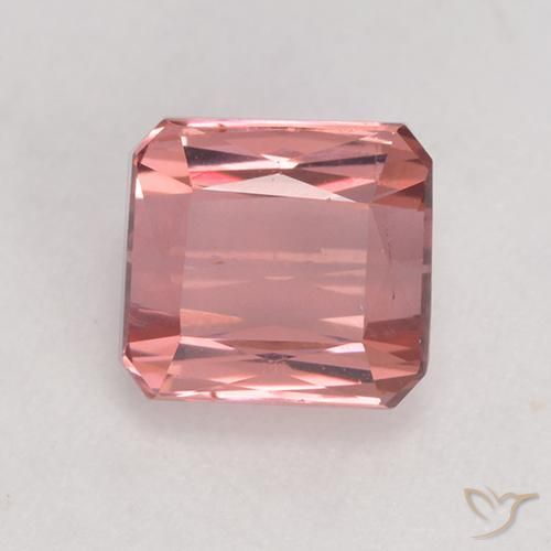 1.44ct Naturel Rose clair Tourmaline, Taille émeraude, VS