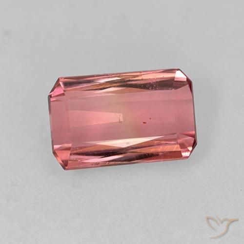 1.66ct Naturel Bois de rose Tourmaline, Taille émeraude, VVS-VS