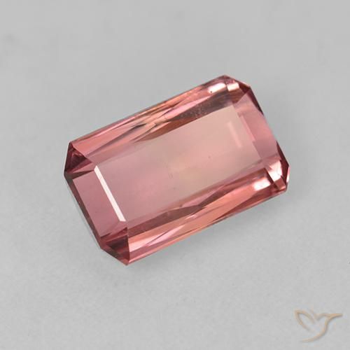 Tourmaline Bois de rose naturelle Octogone / coupe Émeraude, 1.66 ct, VVS-VS