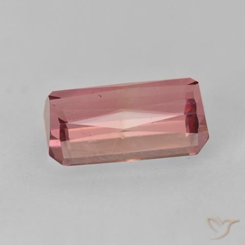 Tourmaline Bois de rose naturelle Octogone / coupe Émeraude, 1.66 ct, VVS-VS