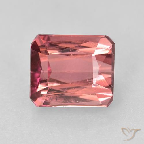 1.21ct Naturel Rose foncé Tourmaline, Taille émeraude, VS