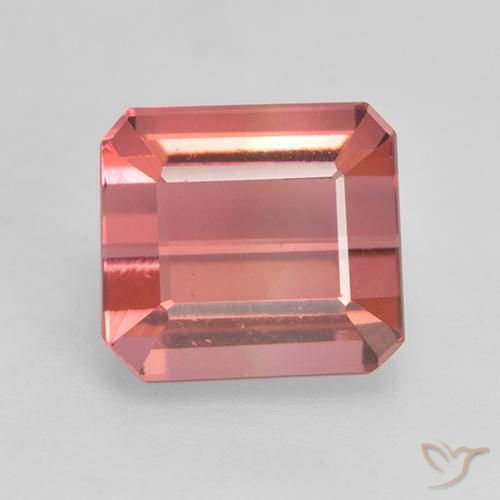 3.02ct Naturel Bois de rose Tourmaline, Taille émeraude, VVS-VS