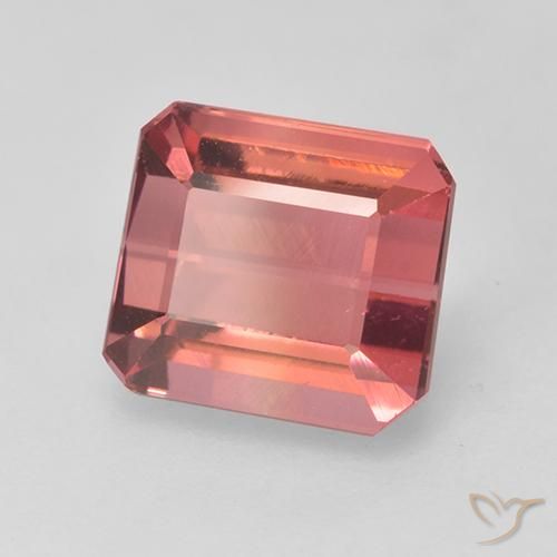 Tourmaline Bois de rose naturelle Octogone / coupe Émeraude, 3.02 ct, VVS-VS