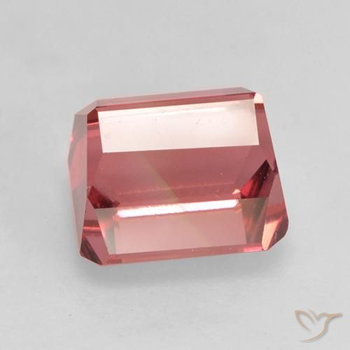 Tourmaline Bois de rose naturelle Octogone / coupe Émeraude, 3.02 ct, VVS-VS