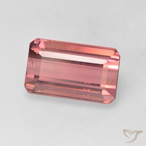 Tourmaline Rose foncé naturelle Octogone / coupe Émeraude, 3.30 ct, VS