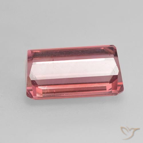 Tourmaline Rose foncé naturelle Octogone / coupe Émeraude, 3.30 ct, VS