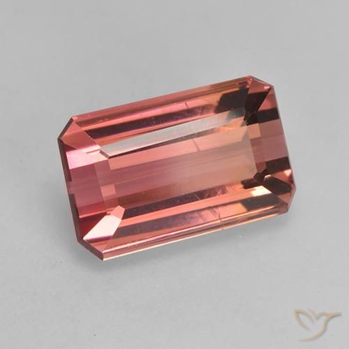Tourmaline Rose moyen naturelle Octogone / coupe Émeraude, 3.61 ct, VS