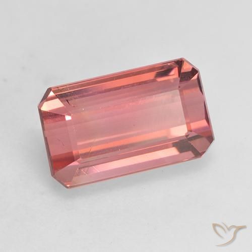 Tourmaline Bois de rose naturelle Octogone / coupe Émeraude, 3.07 ct, VS