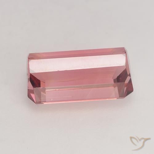 Tourmaline Orange rose naturelle Octogone / coupe Émeraude, 2.83 ct, VVS-VS