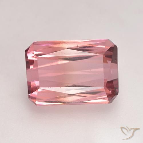 2.49ct Naturel Rose moyen Tourmaline, Taille émeraude, VVS-VS