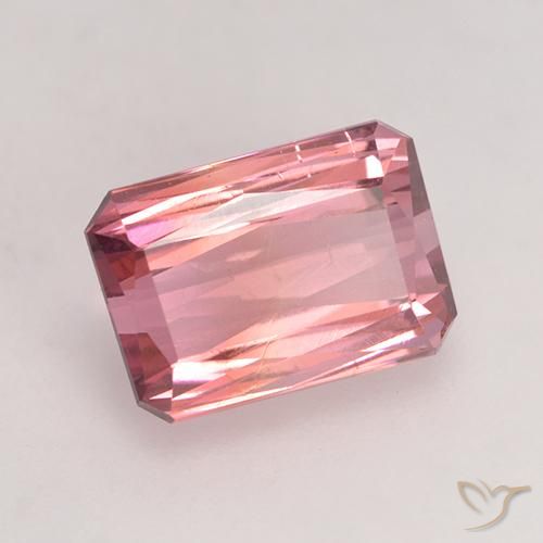 Tourmaline Rose moyen naturelle Octogone / coupe Émeraude, 2.49 ct, VVS-VS